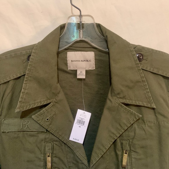 Extra small NWT olive green canvas jacket from Banana Republic - Picture 5 of 7